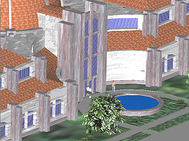 3-D AutoCAD exterior.