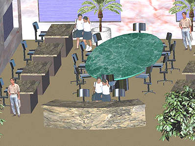 3-D AutoCAD interior.