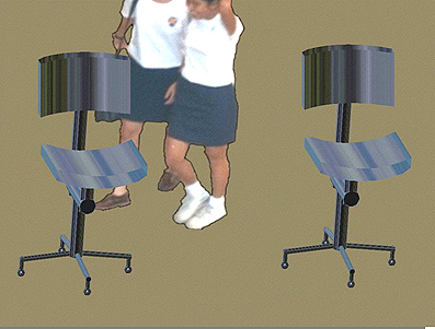 3-D AutoCAD interior.