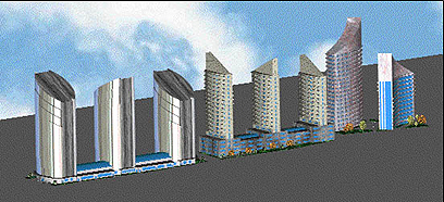 3-D AutoCAD rendering of the Detroit Technological Complex.