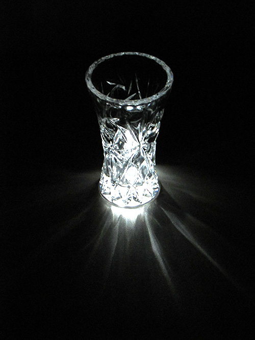 Photo of a back-lit transparent object.